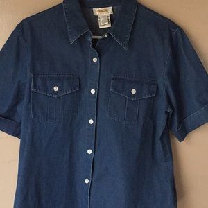Talbots denim like shirt